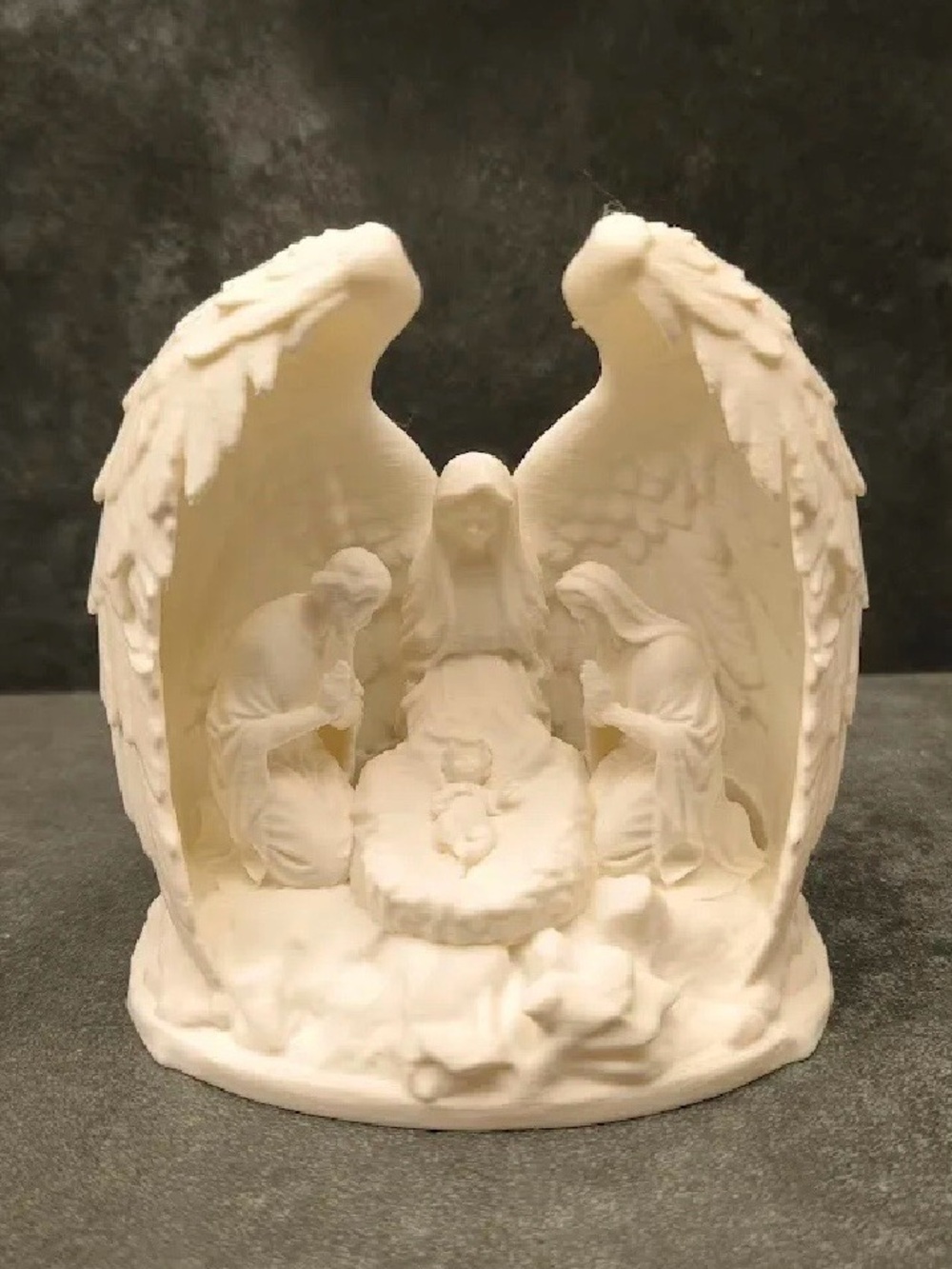 Angel Nativity Sculpture - White Home Art Figurine